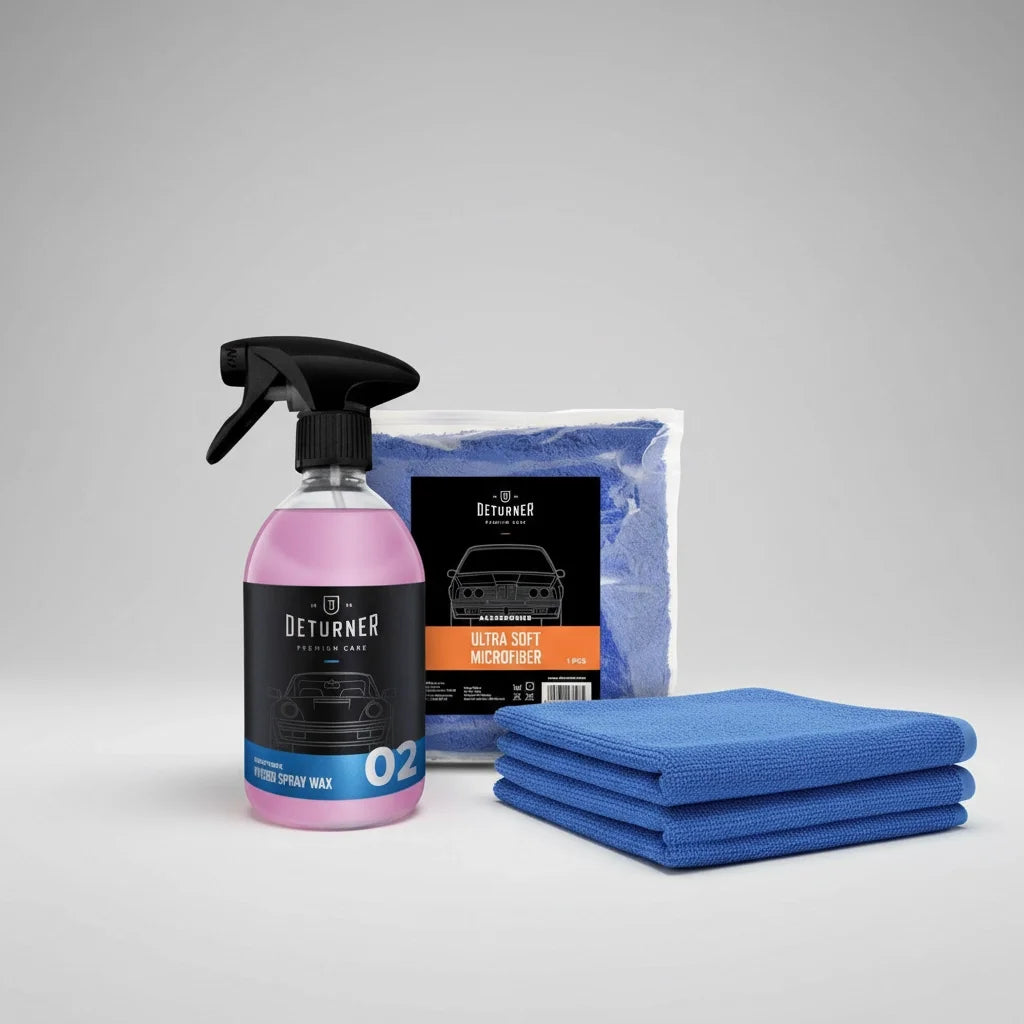 Kit con cera spray panno per applicazione e panno per la rimozione per proteggere 'auto velocemente e aumentare gloss