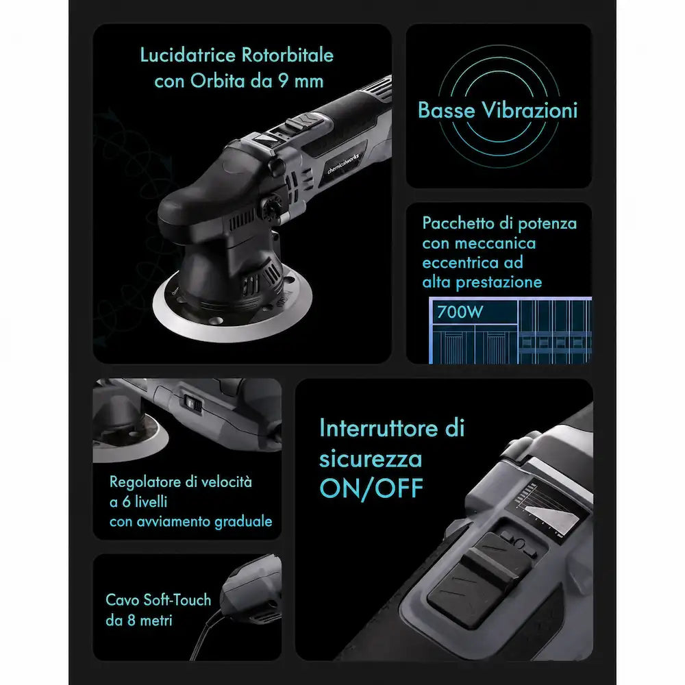 Lucidatrice Rotorbitale 9mm Economica - DA9 STD ChemicalWorkz