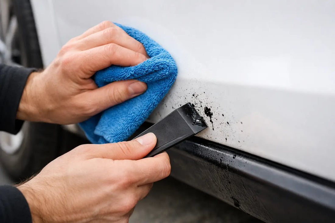 Come togliere catrame auto senza danni