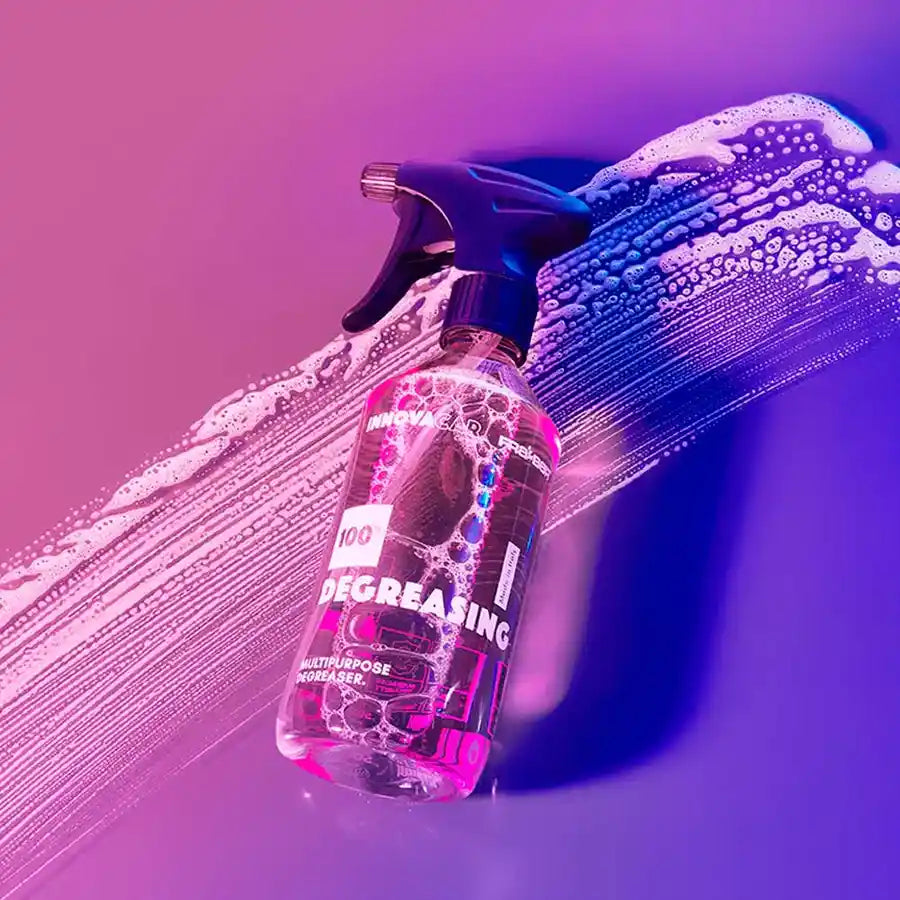 Innovacar 100% Degreasing sgrassatore universale auto cerchi motore plastiche pulitore alcalino multiuso senza residui