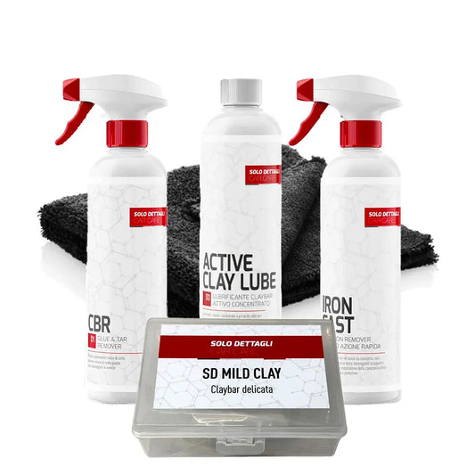 kit decontaminazione carrozzeria chimica e meccanica con claybar